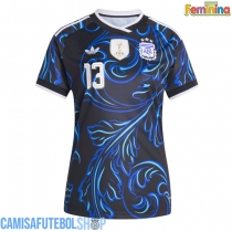 Camisa de time de futebol Argentina Cristian Romero #13 Replicas 2º Equipamento Feminina Mundo 2026 Manga Curta